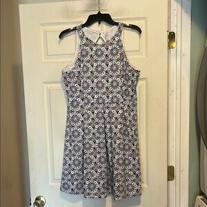 Xhilaration Blue Pink and White Floral Dress Size XXL